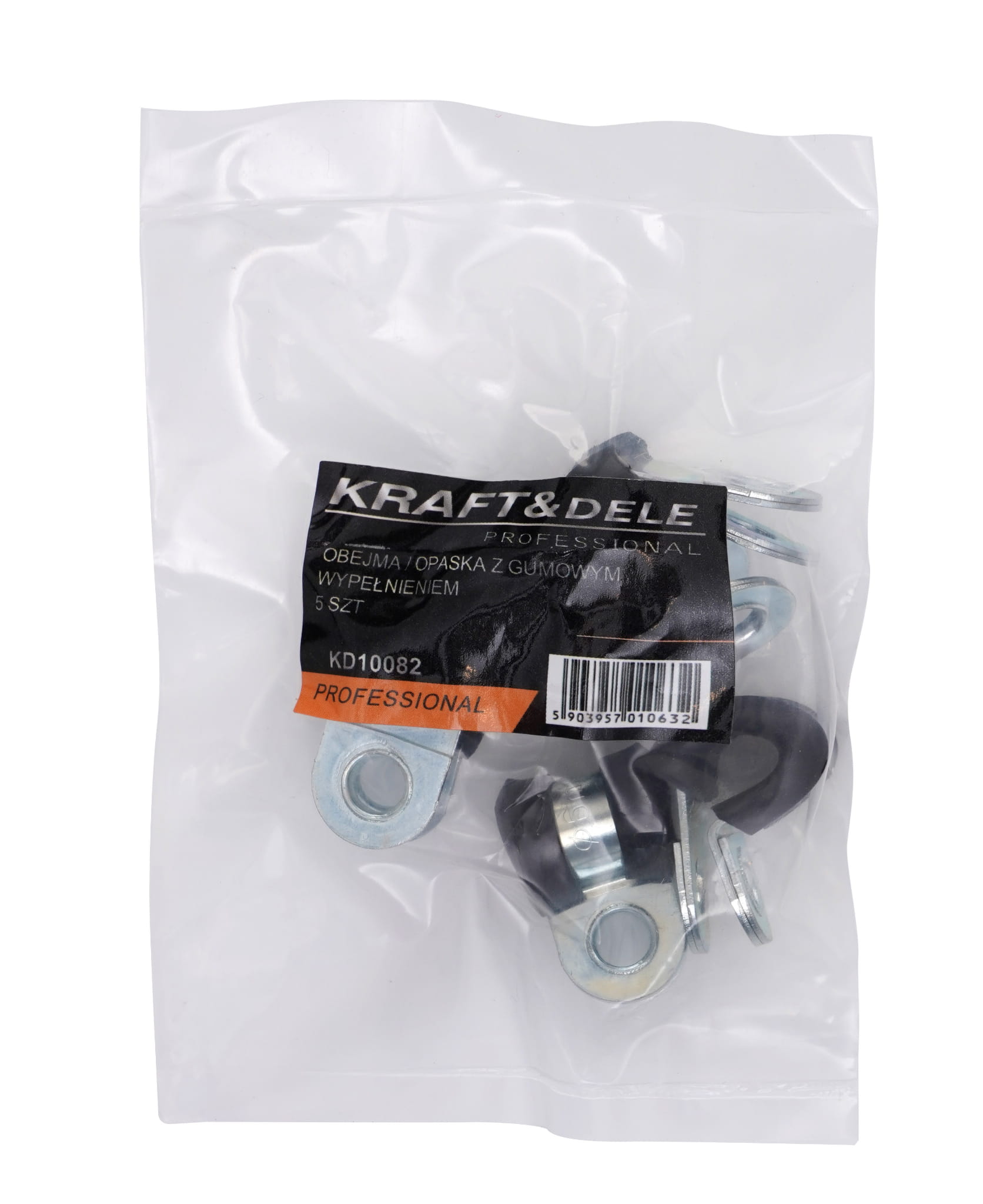 CLAMP/BAND WITH RUBBER FILLING 5 PCS. KD10082