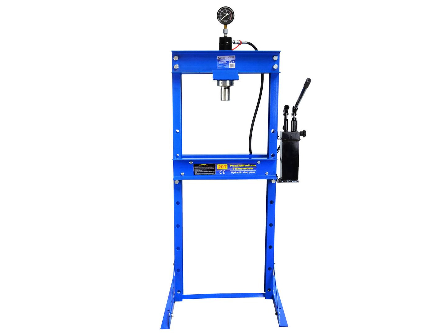 20 Tonne Hydraulic Shop Press with 2-Speed Hand Pump and Gauge