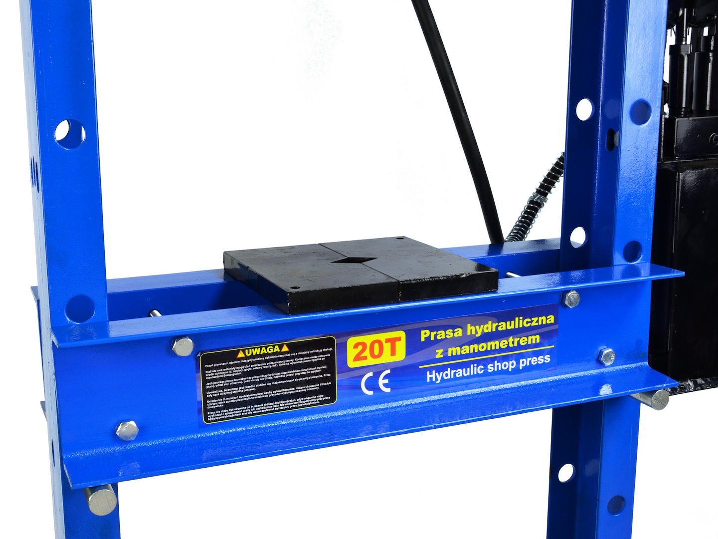 20 Tonne Hydraulic Shop Press with 2-Speed Hand Pump and Gauge