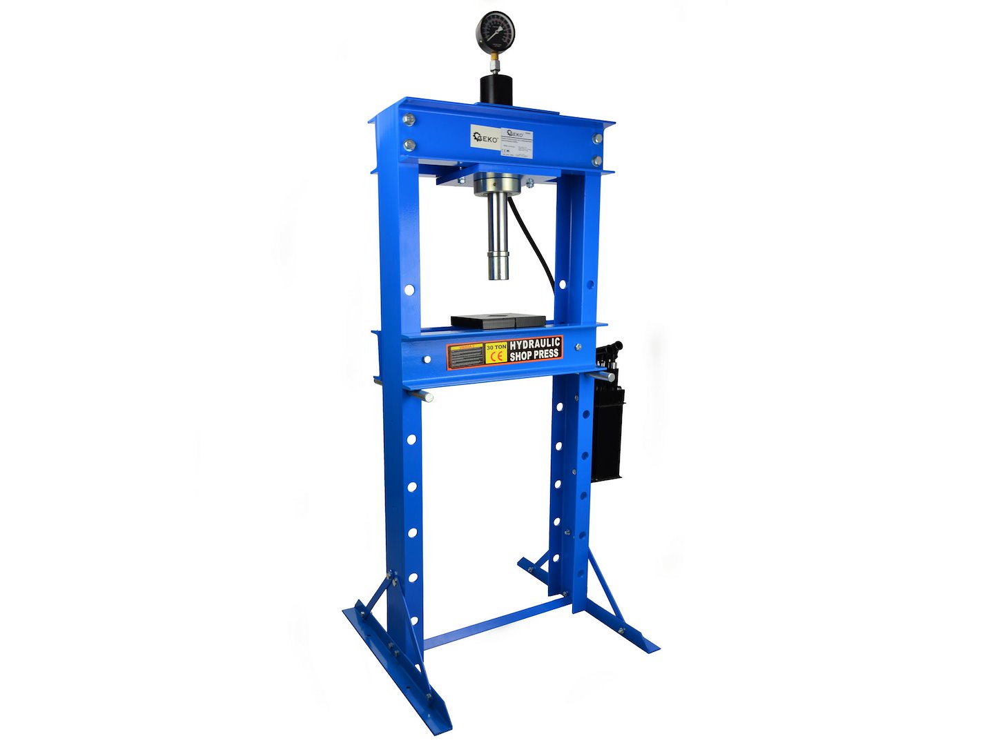 30 tonne Shop Press with 2-Speed Hand Pump and Gauge