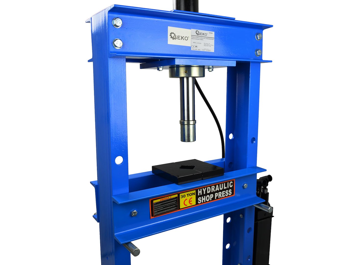 30 tonne Shop Press with 2-Speed Hand Pump and Gauge