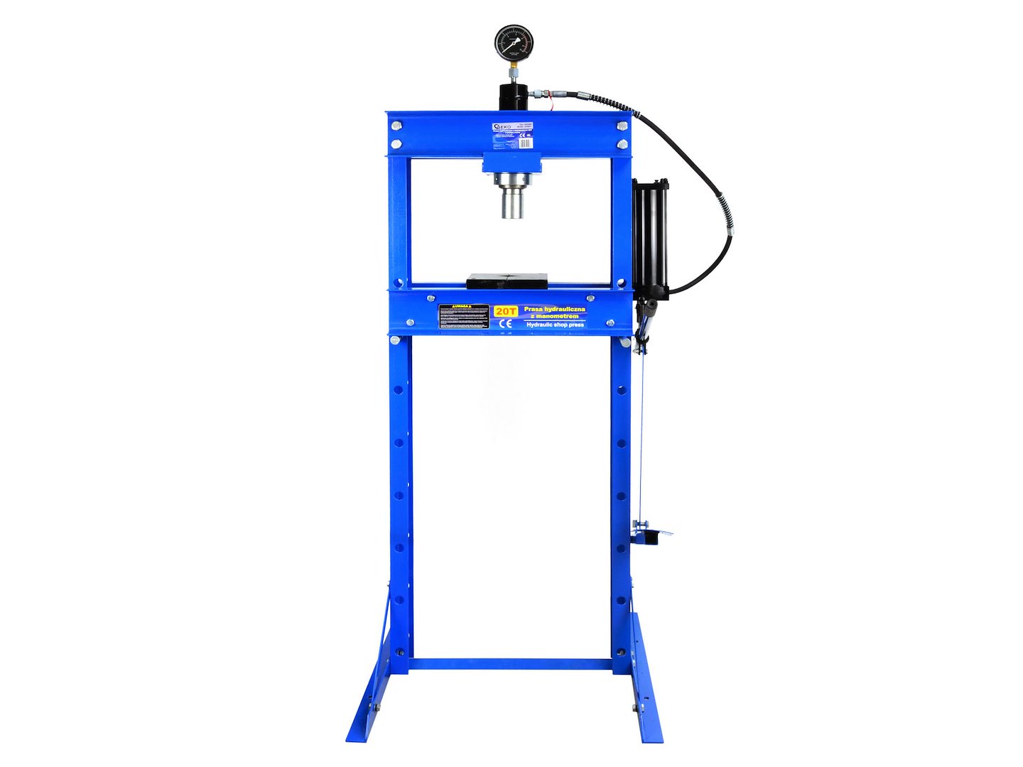 20-tonne Hydraulic Foot-Operated Shop Press with Gauge