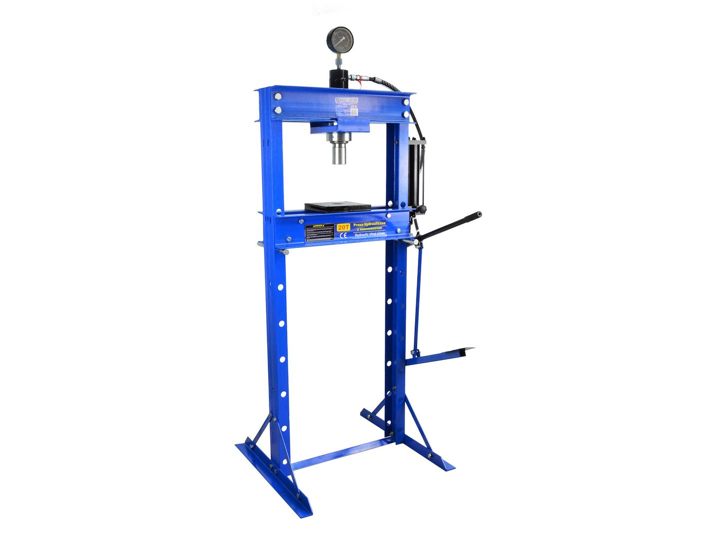 20-tonne Hydraulic Foot-Operated Shop Press with Gauge