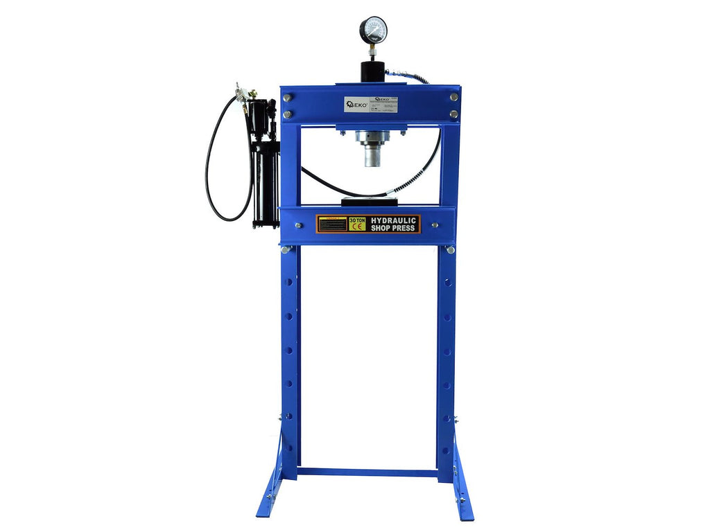 30-Ton Air/Hydraulic Shop Press with Gauge