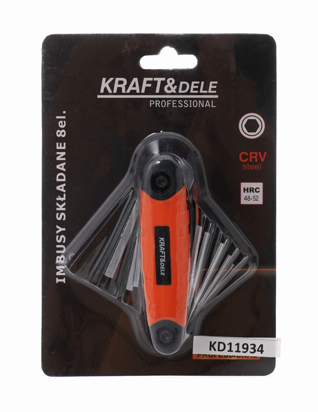 FOLDING HEX KEY SET 8 PCS. HEX KD11934  (C34)