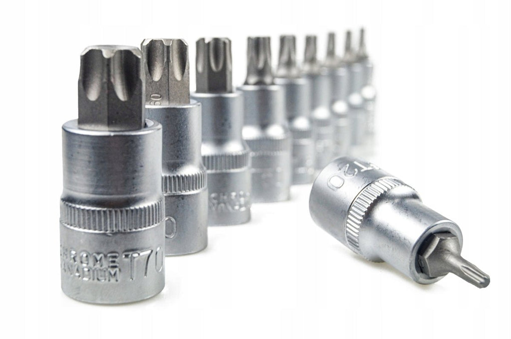 19-osaline 1/2" E-TORX ja TORX padrunite komplekt
