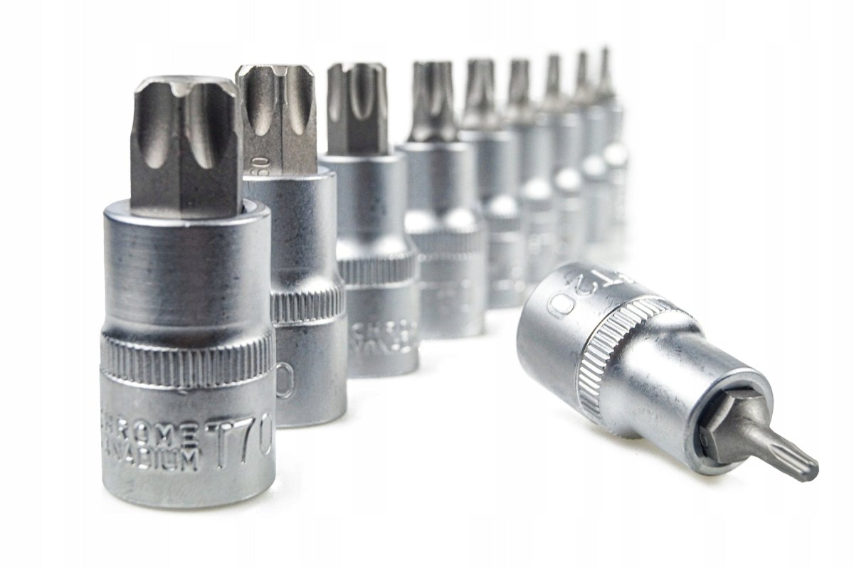 19-osaline 1/2" E-TORX ja TORX padrunite komplekt