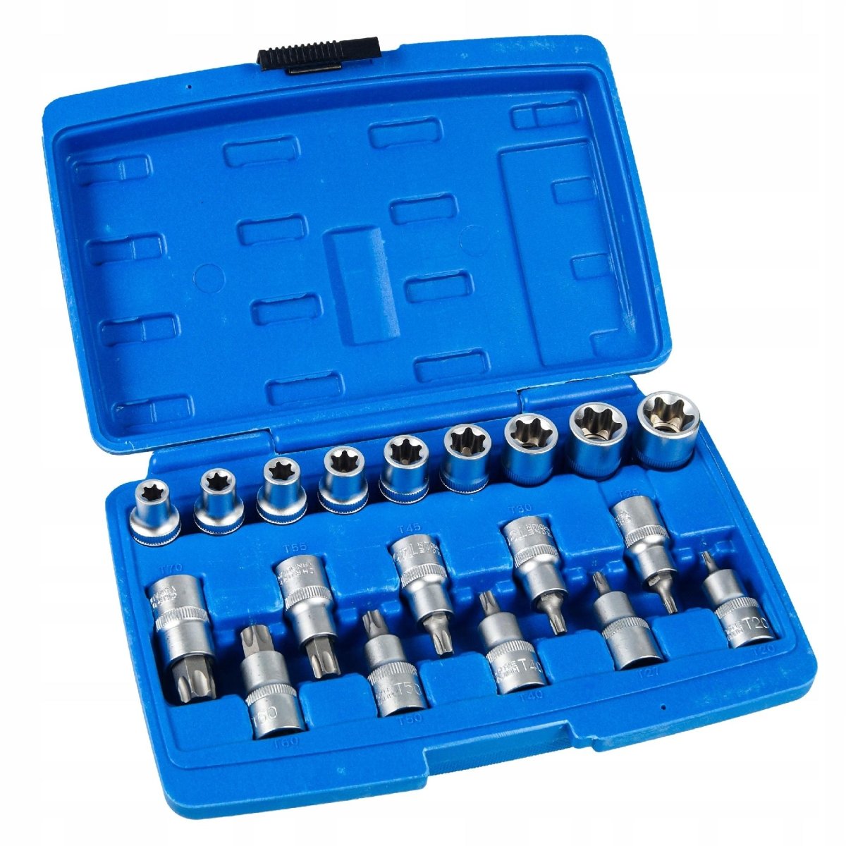19-osaline 1/2" E-TORX ja TORX padrunite komplekt