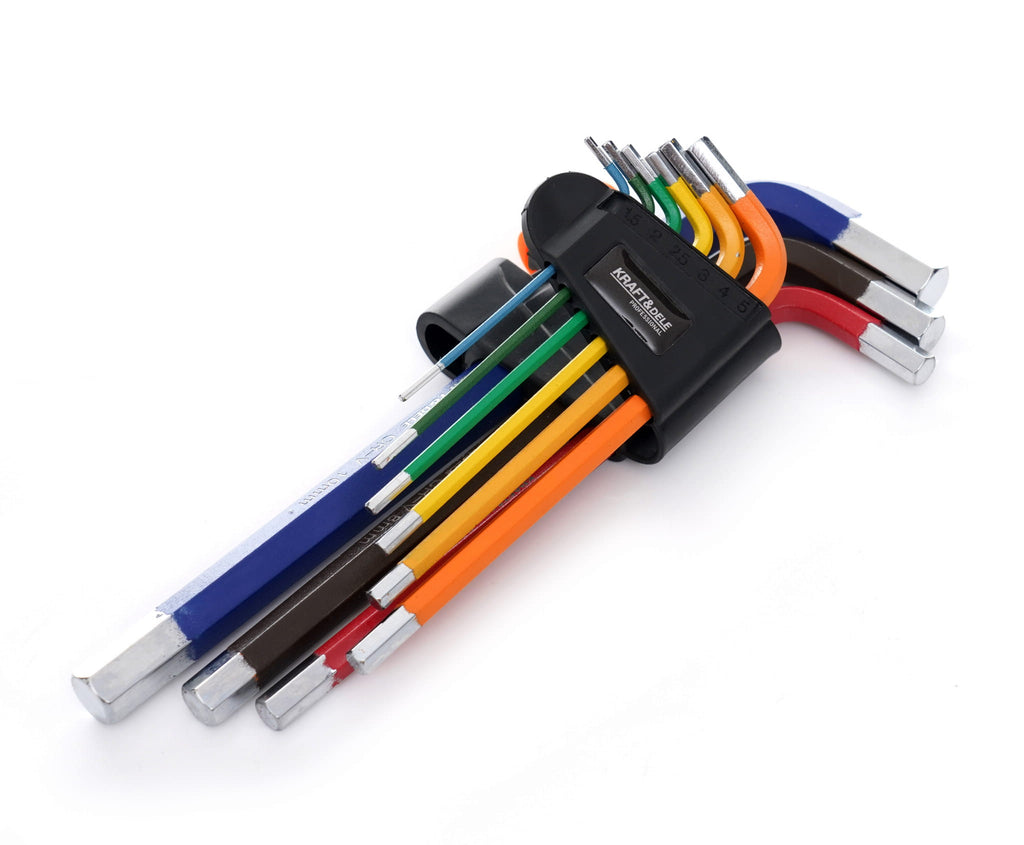 SET OF COLORED HEX ALLEN KEYS 9 PCS. KD11931 (VC13)