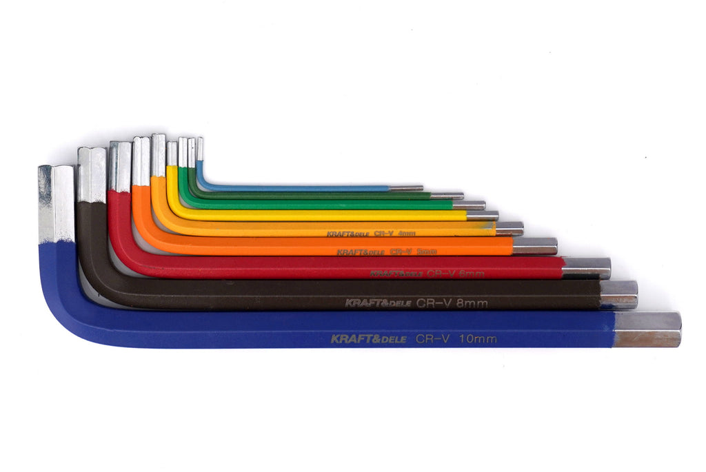 SET OF COLORED HEX ALLEN KEYS 9 PCS. KD11931 (VC13)
