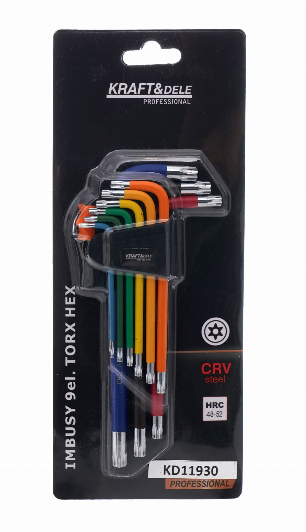Värviliste auguga Torx-võtmete komplekt 9 tk KD11930 (VD13)