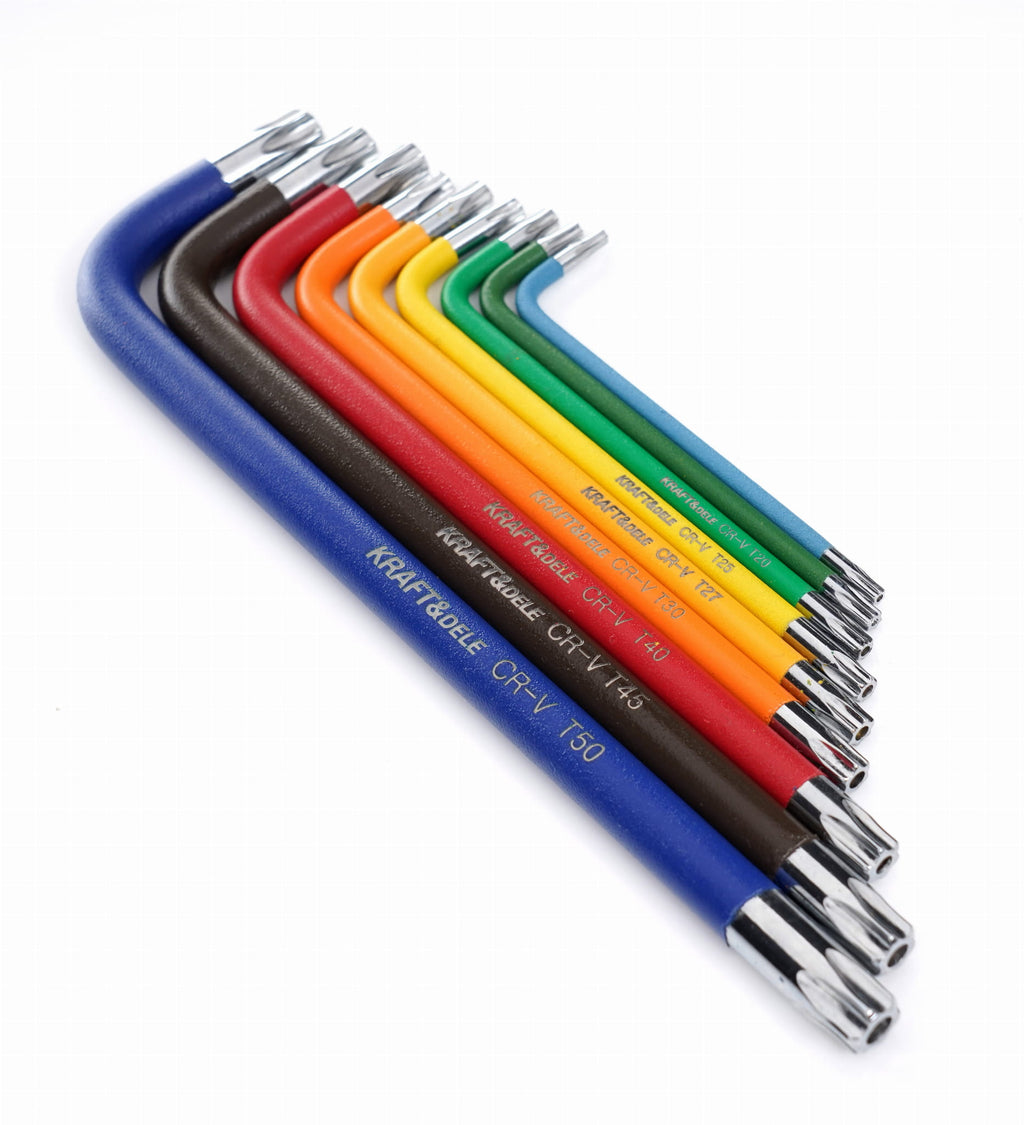 Värviliste auguga Torx-võtmete komplekt 9 tk KD11930 (VD13)