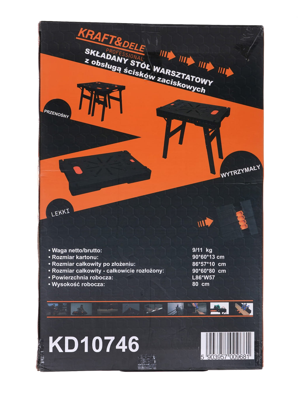 FOLDING WORKBENCH + SOCKETS KD10746