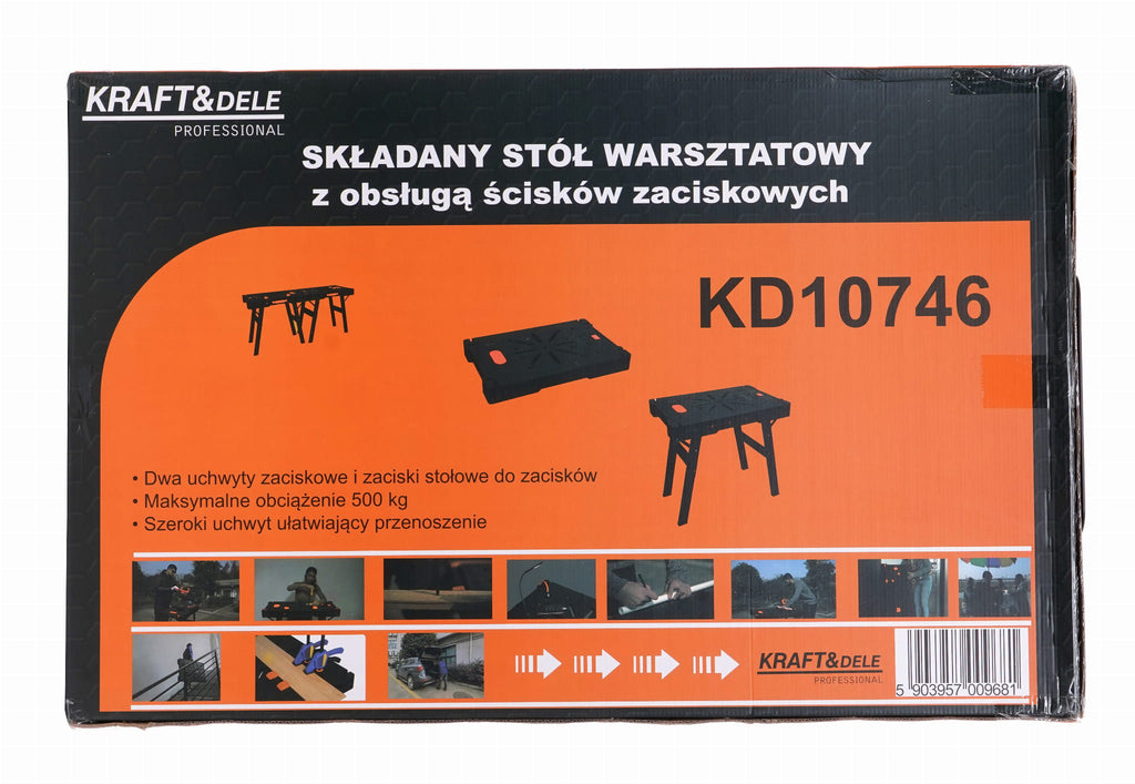 FOLDING WORKBENCH + SOCKETS KD10746