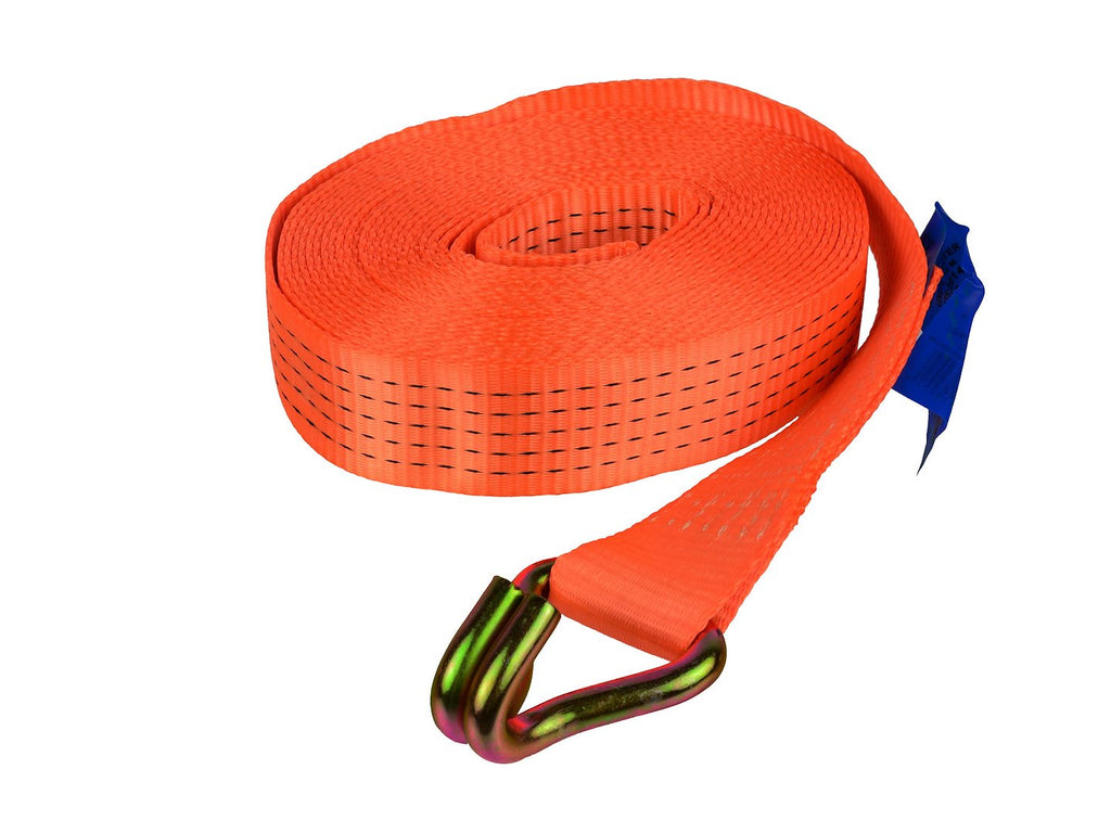 Tie-Down Strap with J-Hook and Loop, 10 m, 5T, 50 mm