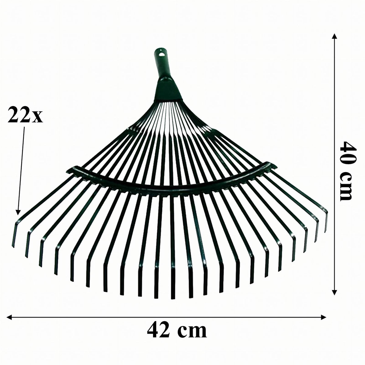 Terasest lehvikreha lehtedele ja murule 42 cm 22 piiga RC-K-2261