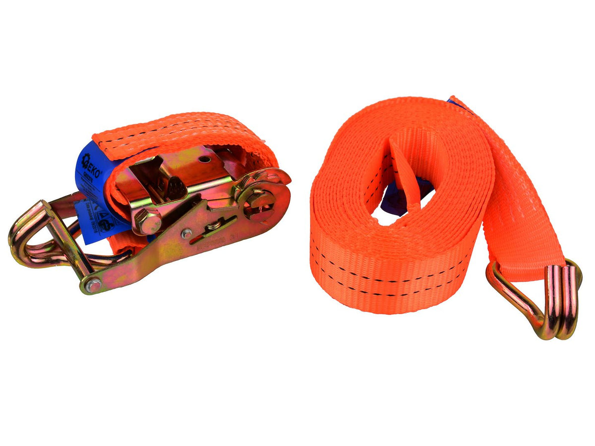 Ratchet Tie-Down Strap with J-Hooks 6 m / 2T / 35 mm
