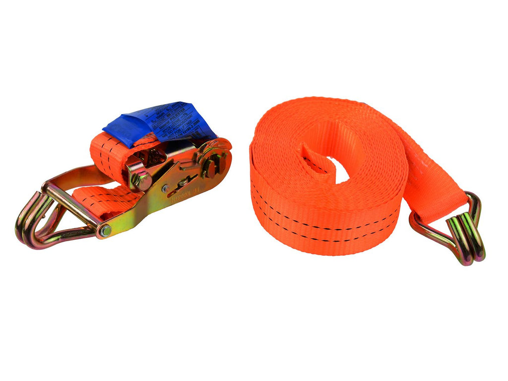 Ratchet Tie-Down Strap with J Hooks 8m/2T/35mm