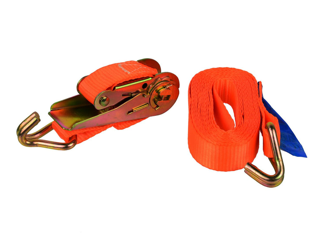 Ratchet Tie-Down Strap with J-Hooks 4 m / 1 T / 25 mm
