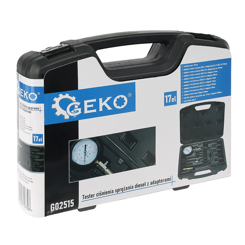 Cylinder pressure tester for diesel trucks with adapters