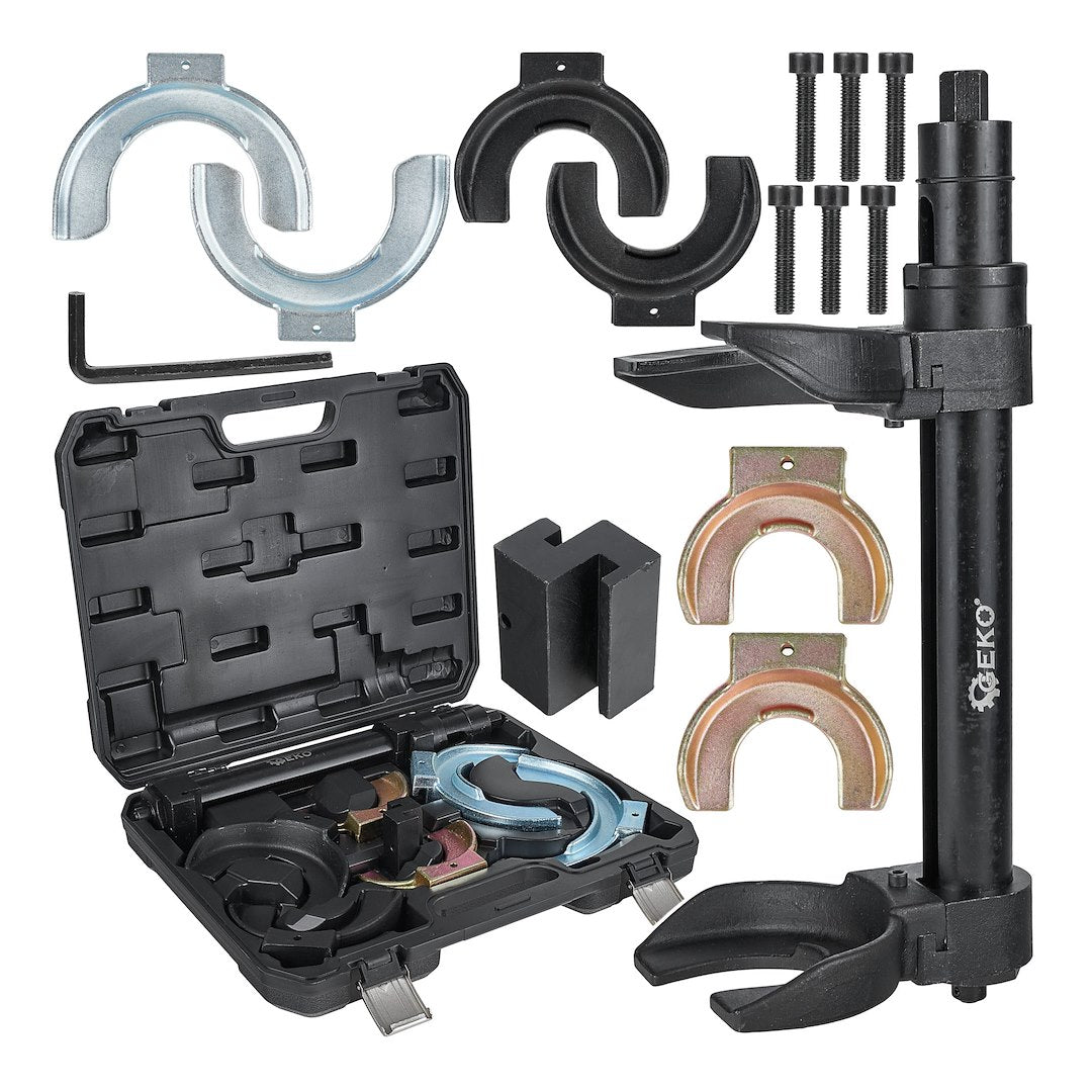 Interchangeable fork spring compressor