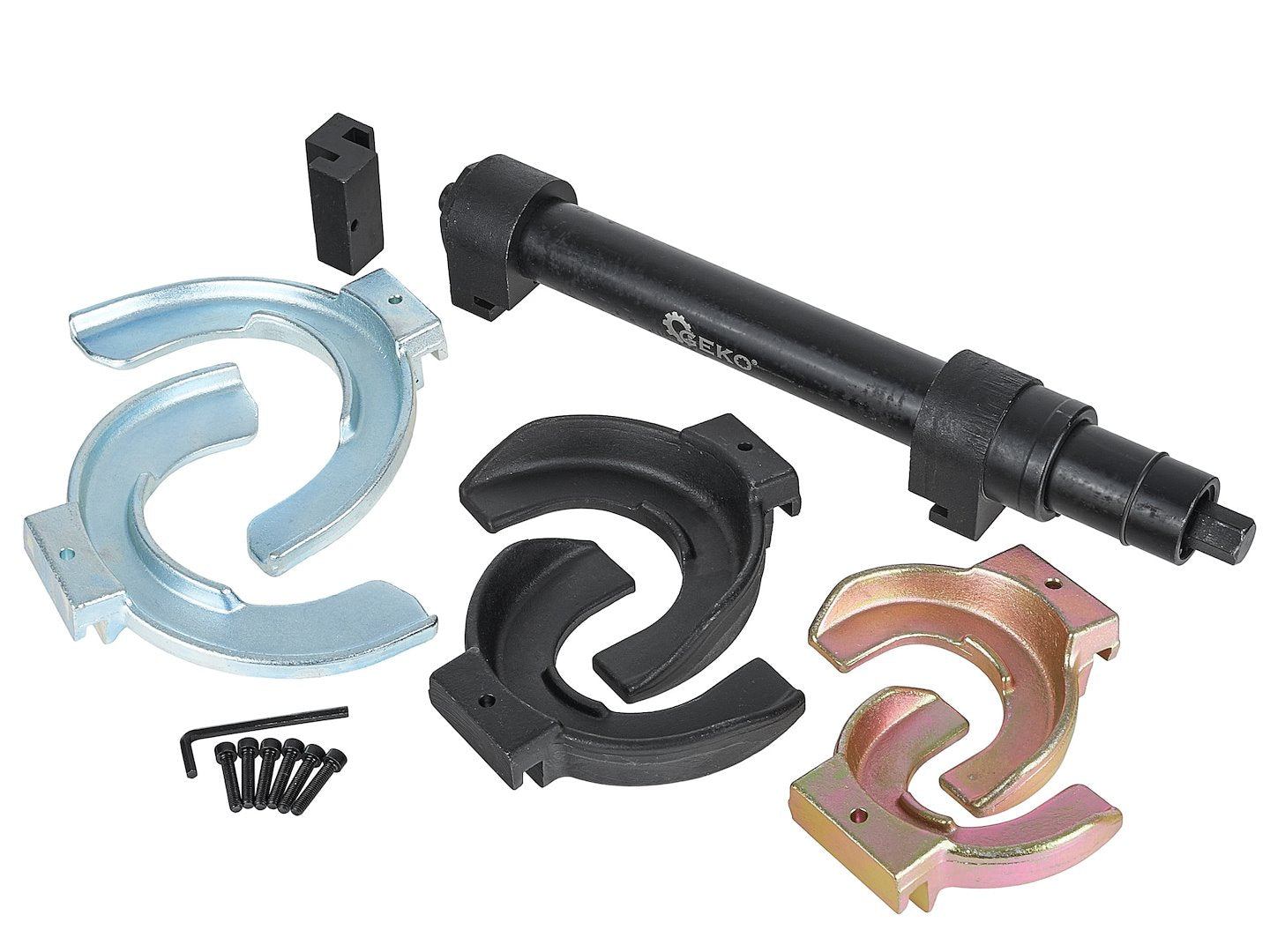 Interchangeable fork spring compressor