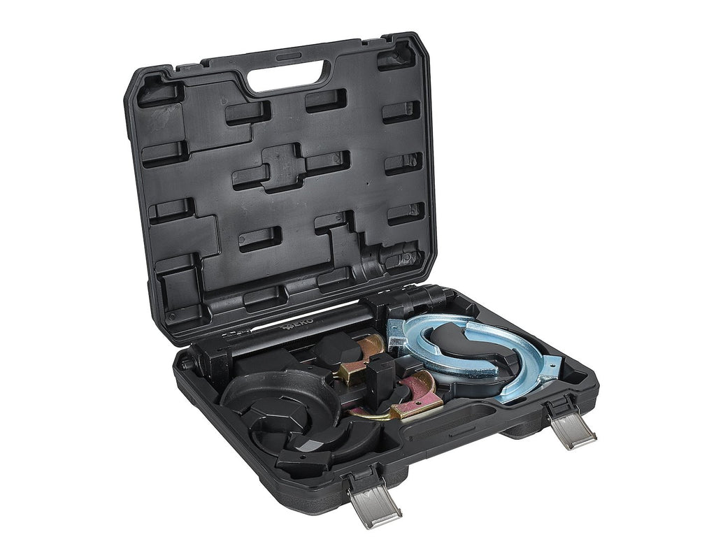 Interchangeable fork spring compressor