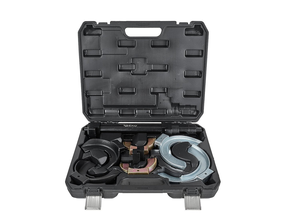 Interchangeable fork spring compressor
