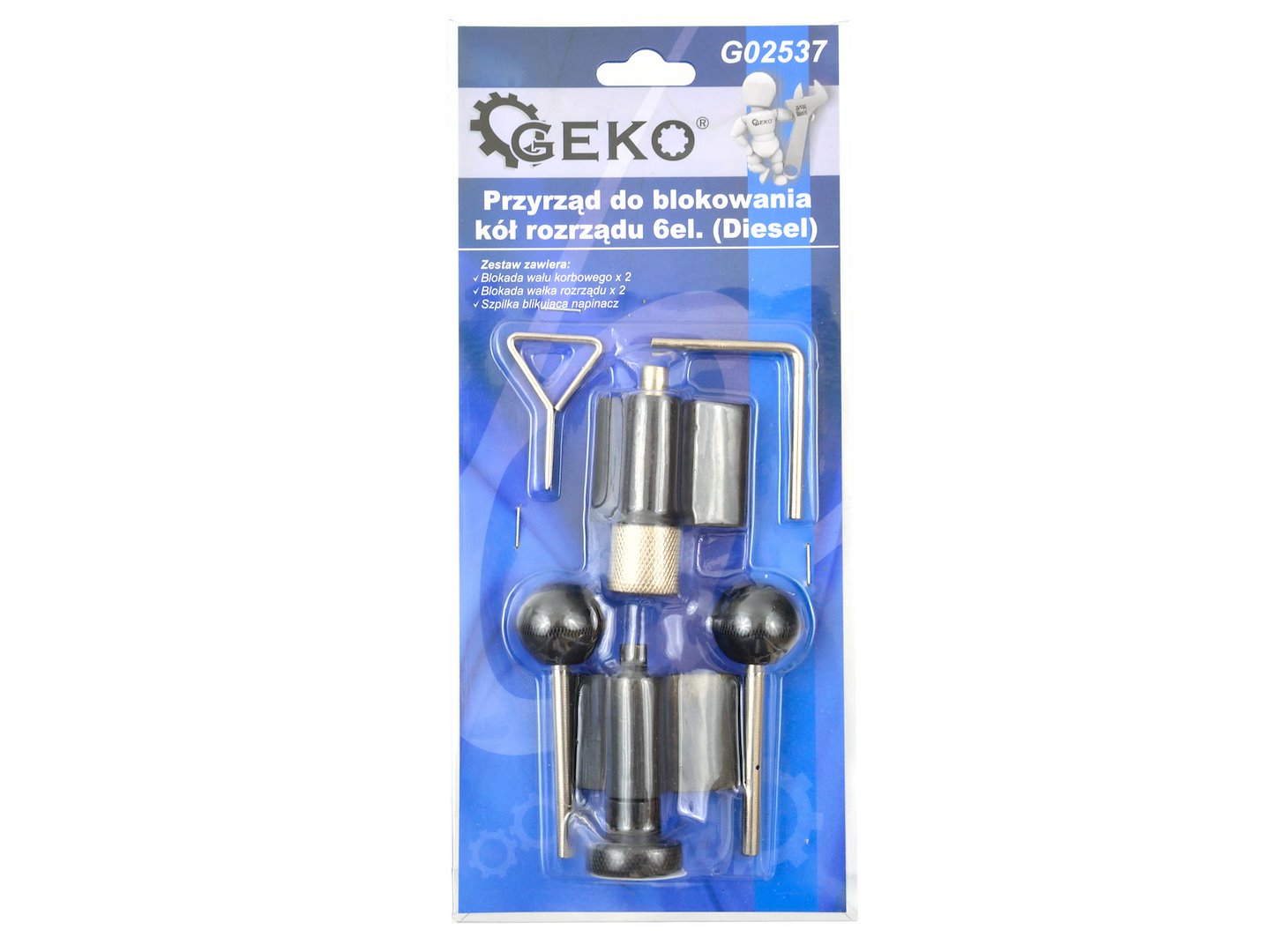 Crankshaft Locking Tool Set with Steel Plate, 6 pcs