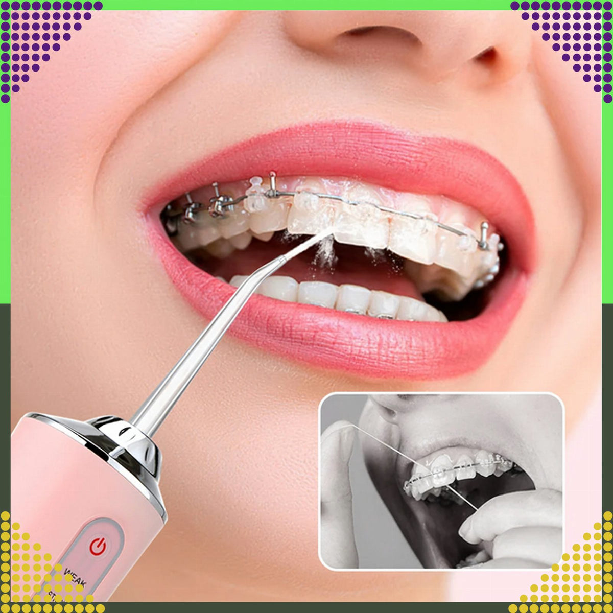 Cordless Dental Water Flosser with 4 Nozzles and 3 Modes 220 ml
