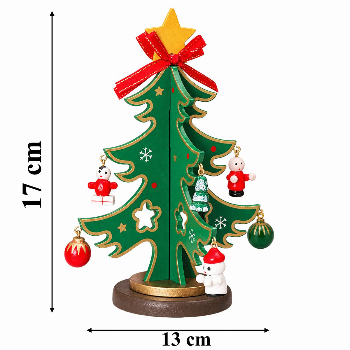 Puidust jõulukuuse kujuke 17 cm RC-K-2788