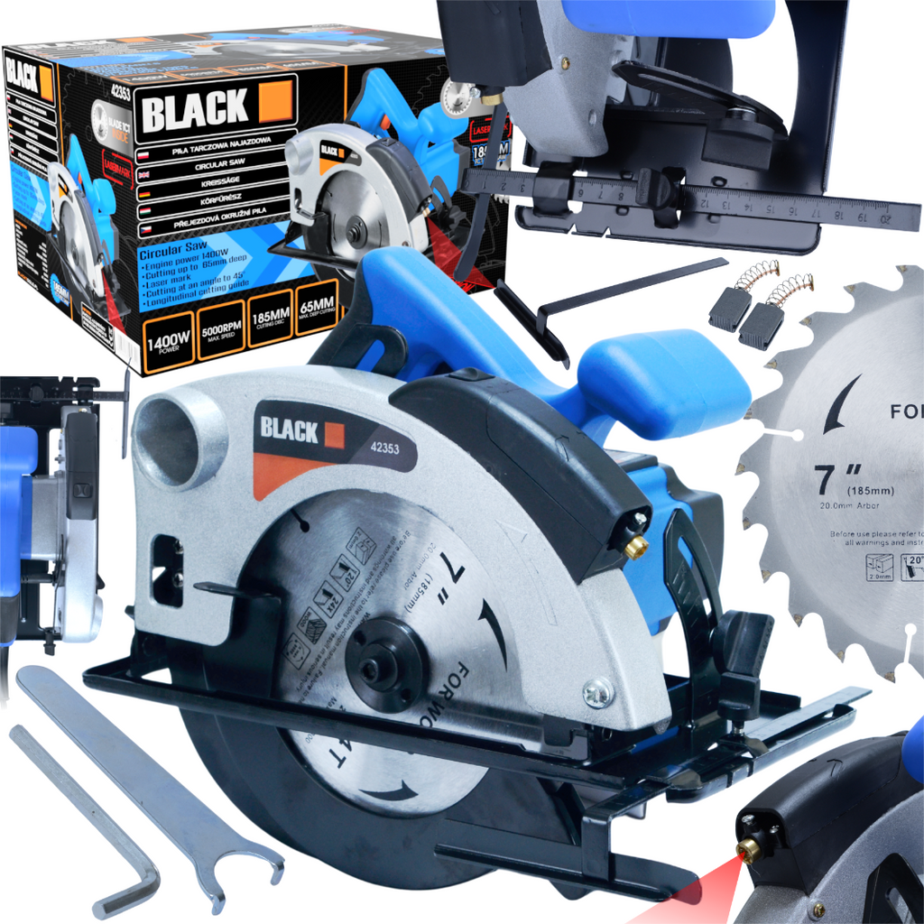 Võimas käsitsi kasutatav puidusaag laserjuhiku ja kaldlõikuriga