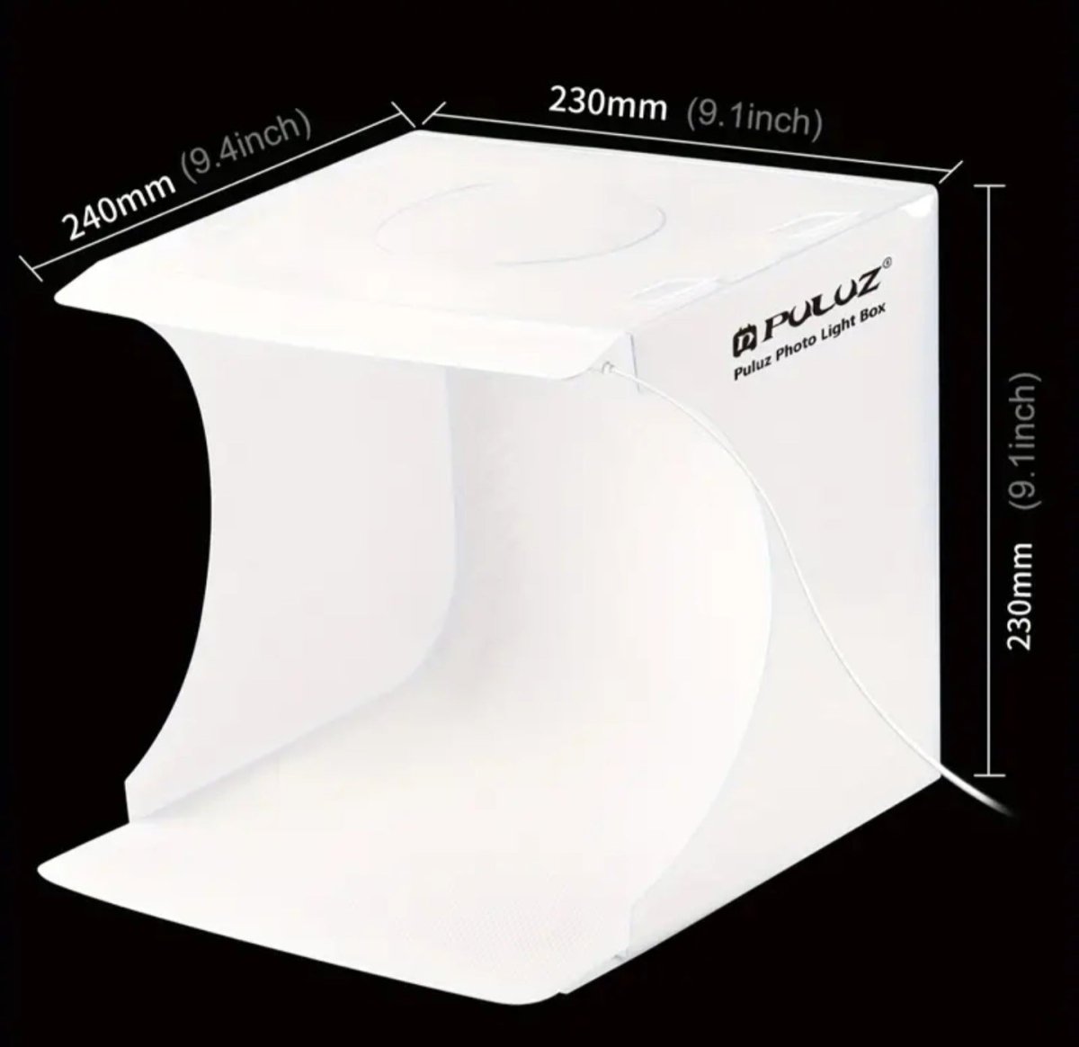 20 cm kaasaskantav kokkupandav fotokast 550 lm valgustusega