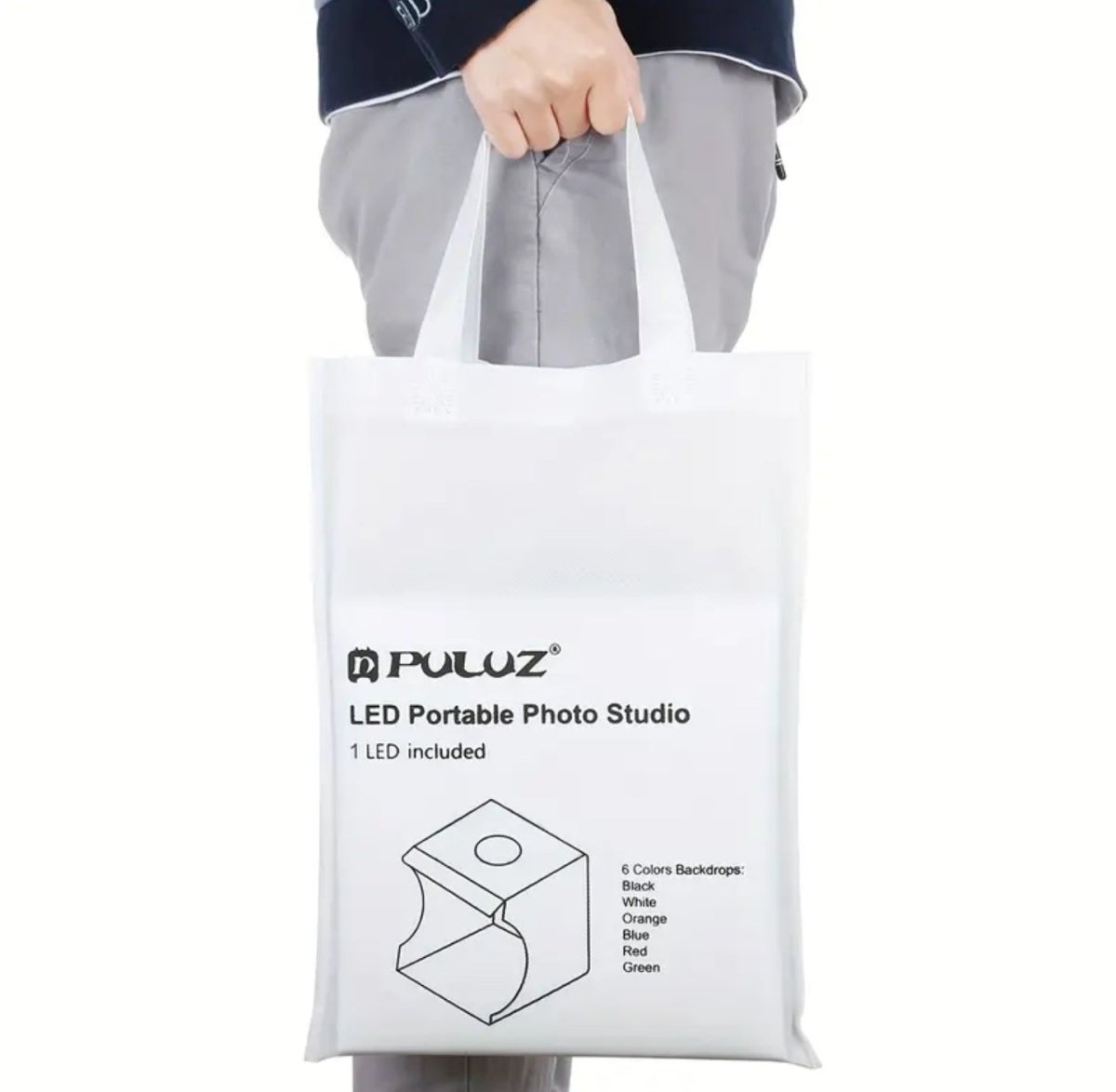 20 cm kaasaskantav kokkupandav fotokast 550 lm valgustusega