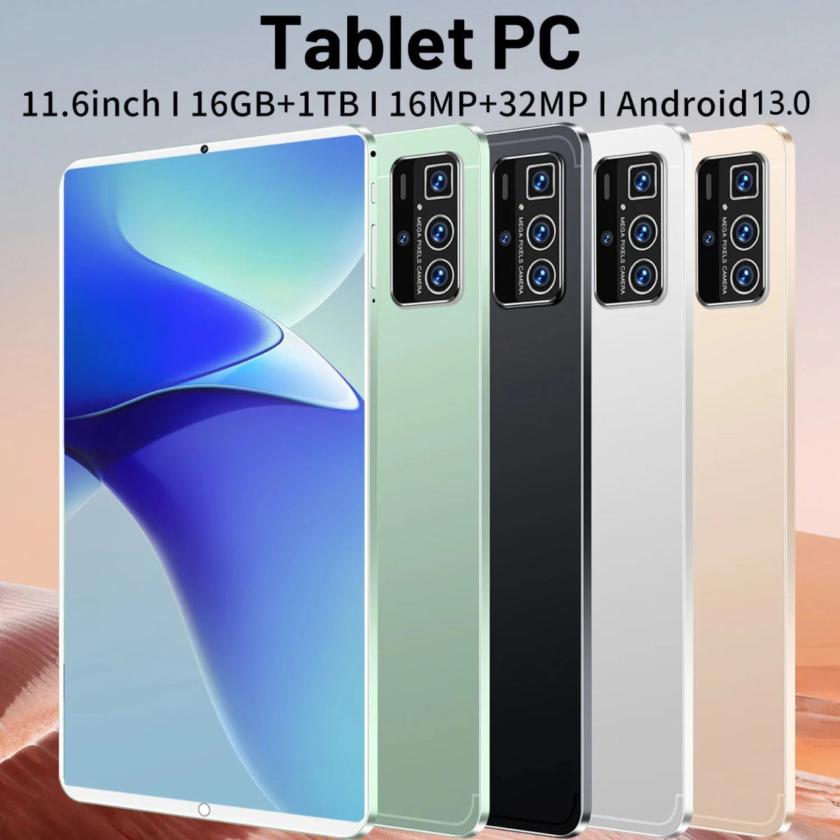 2024 5G Tahvelarvuti Android 13.0 - 11.6", 16GB RAM, 1TB ROM, 12000mAh Aku, 10 - Core - Ostuklikk