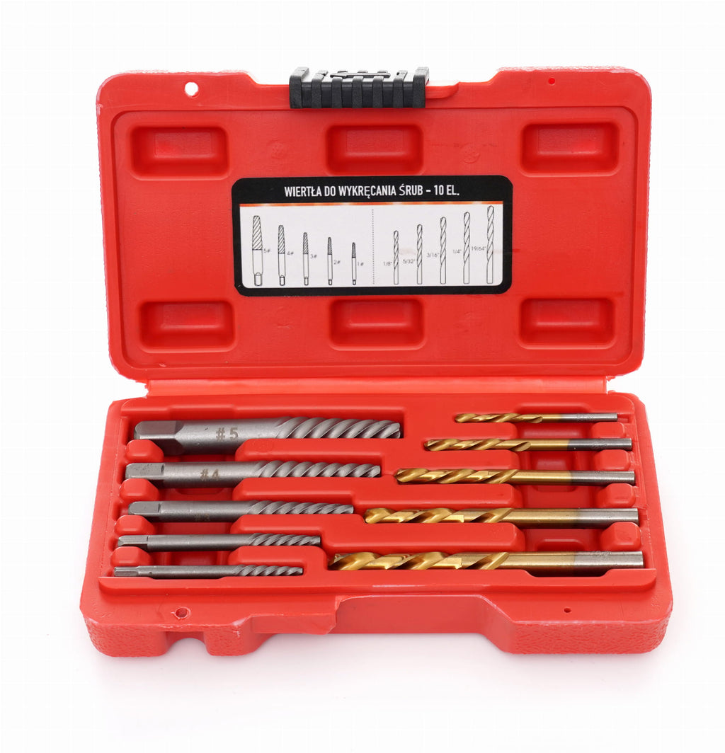 SCREW EXTRACTOR DRILLS 10PCS KD11790 (E18)