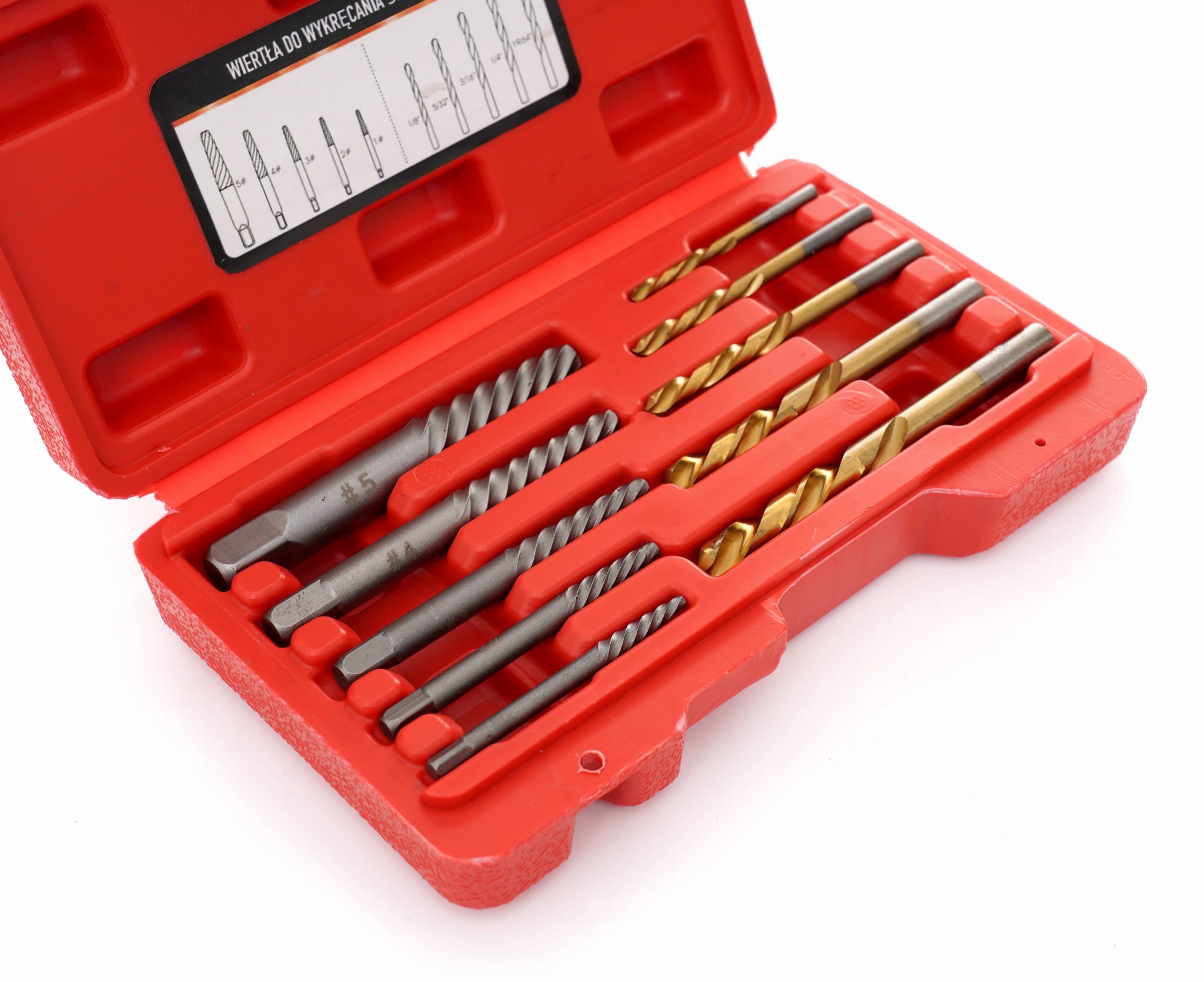 SCREW EXTRACTOR DRILLS 10PCS KD11790 (E18)