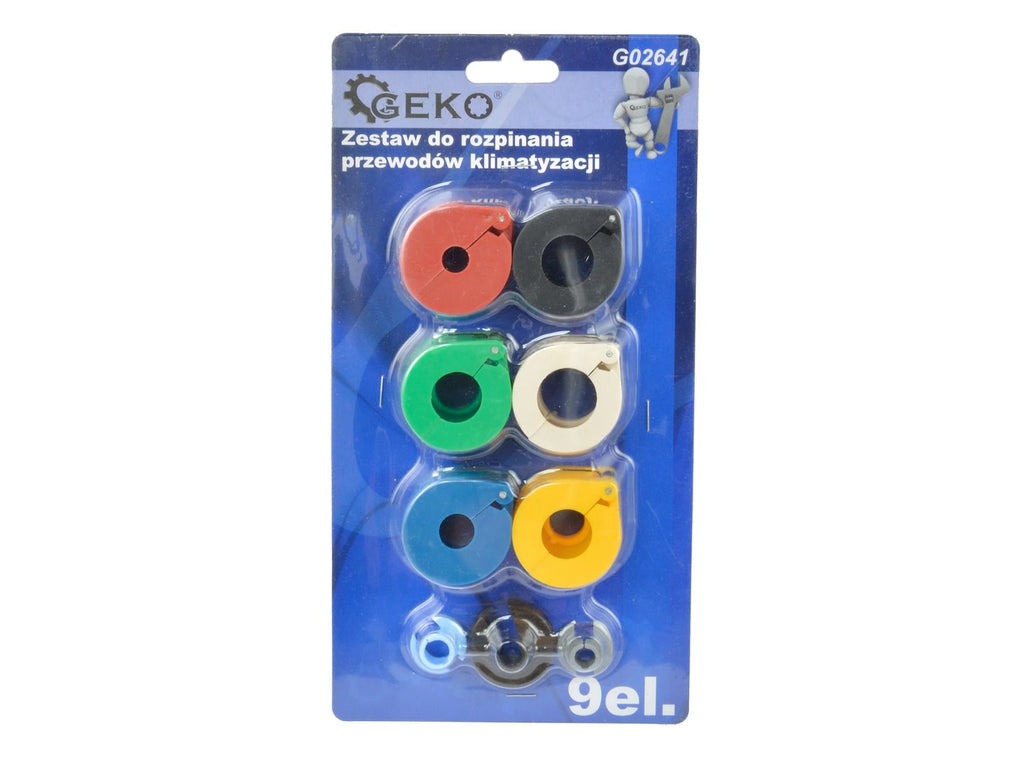 9-piece set of tools for disconnecting air conditioning hoses