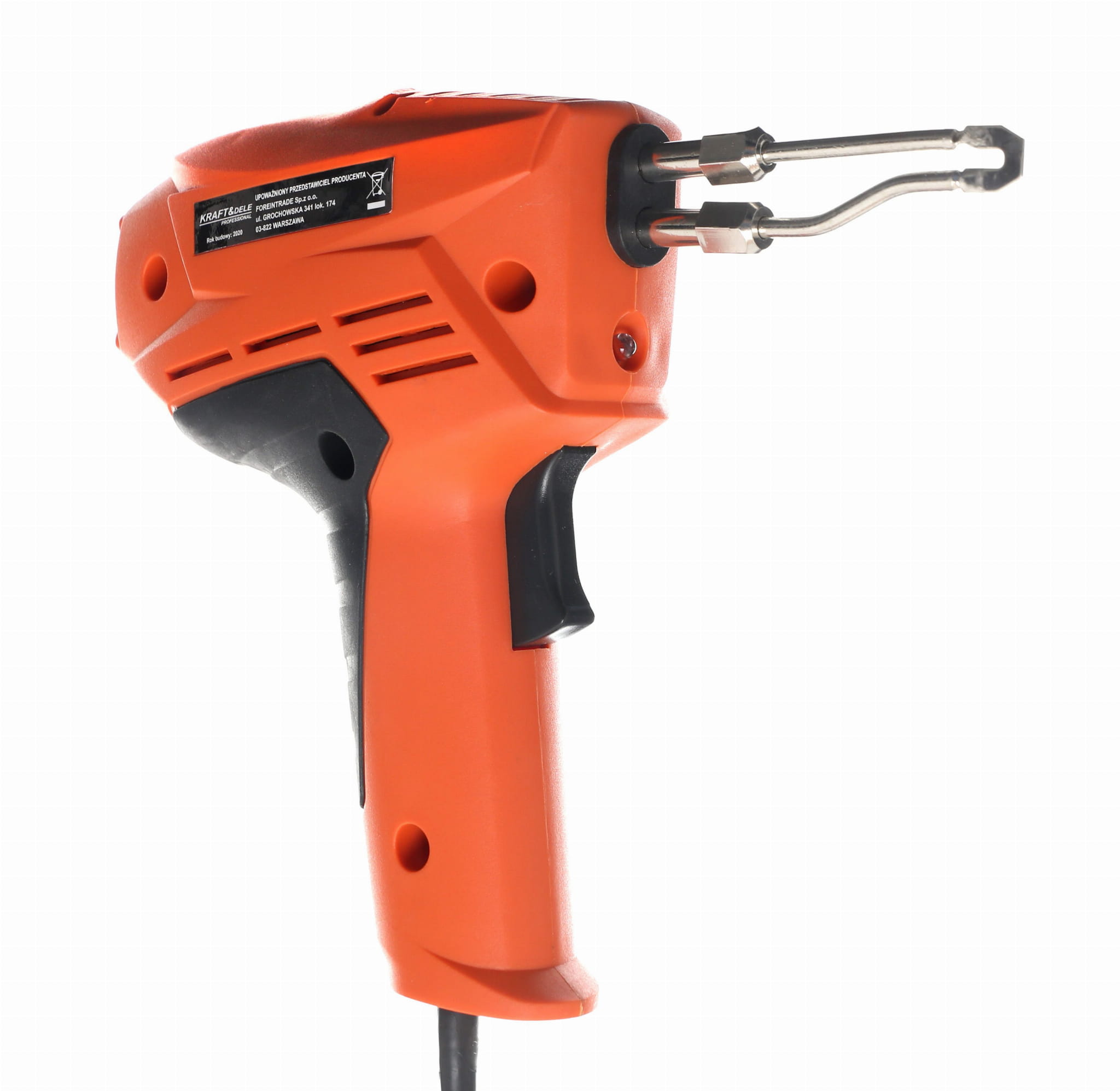 KRAFT&DELE trafopüstoljootekolb 200 W LED-kohvriga KD1718