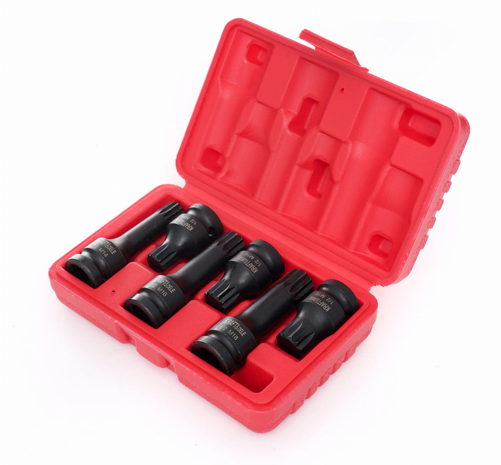 KRAFT&DELE 1/2" löökpadrunite komplekt M14, M16 ja M18, 6 tk KD11761