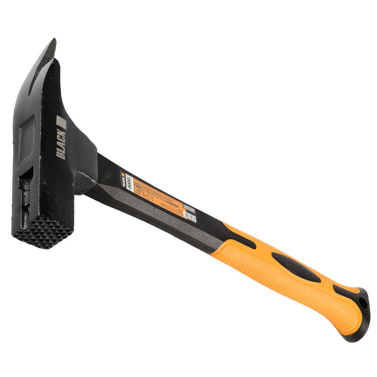 BLACK 600 g carpenter hammer with claw and non-slip handle