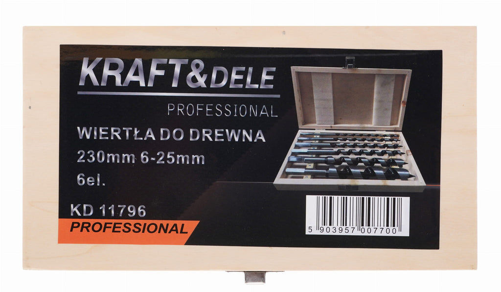 WOOD DRILL BITS 230 MM 6-25 MM KD11796 (A29)