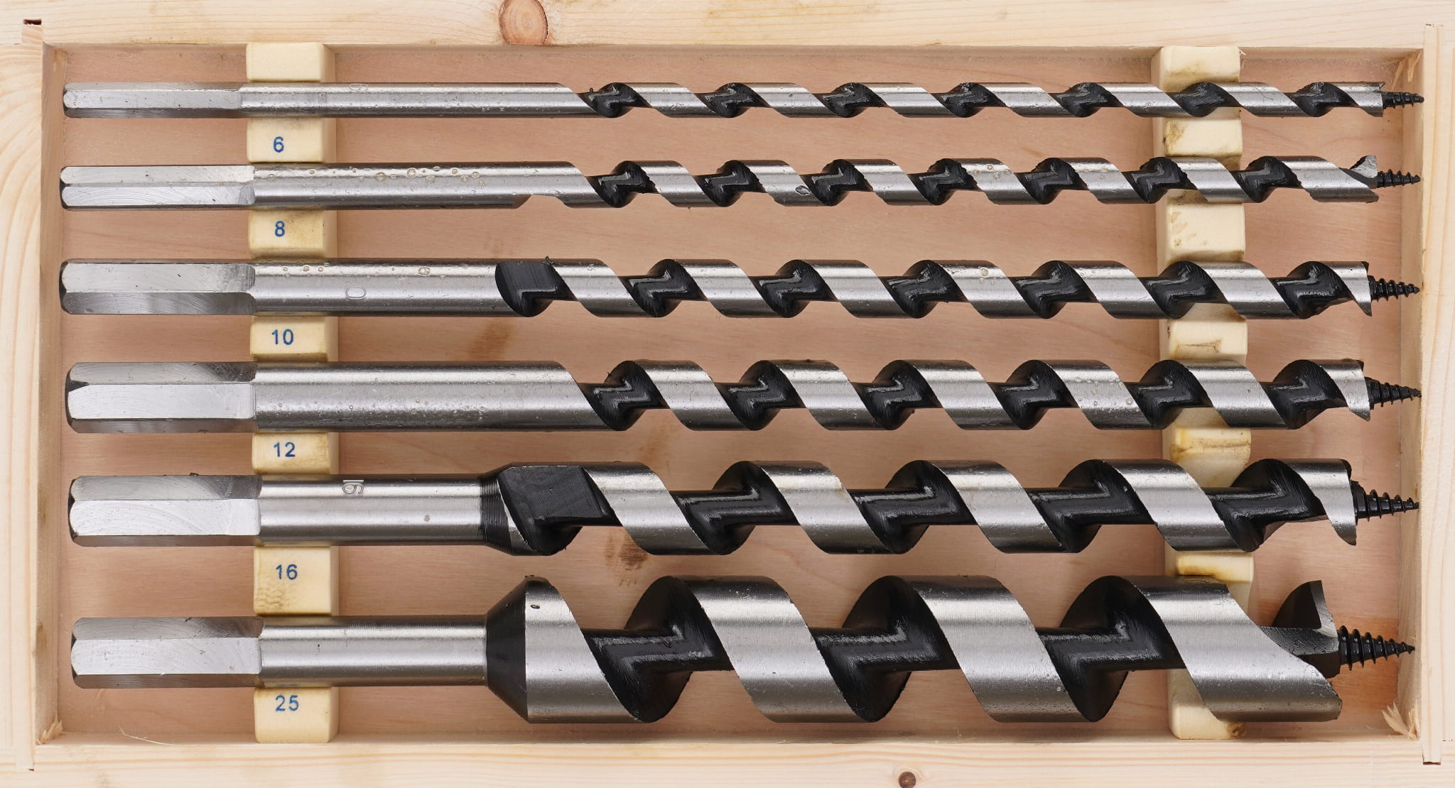 WOOD DRILL BITS 230 MM 6-25 MM KD11796 (A29)