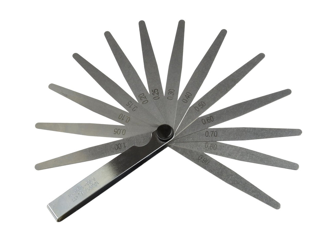 Feeler Gauge 0.05–1.00 mm, 13 Blades