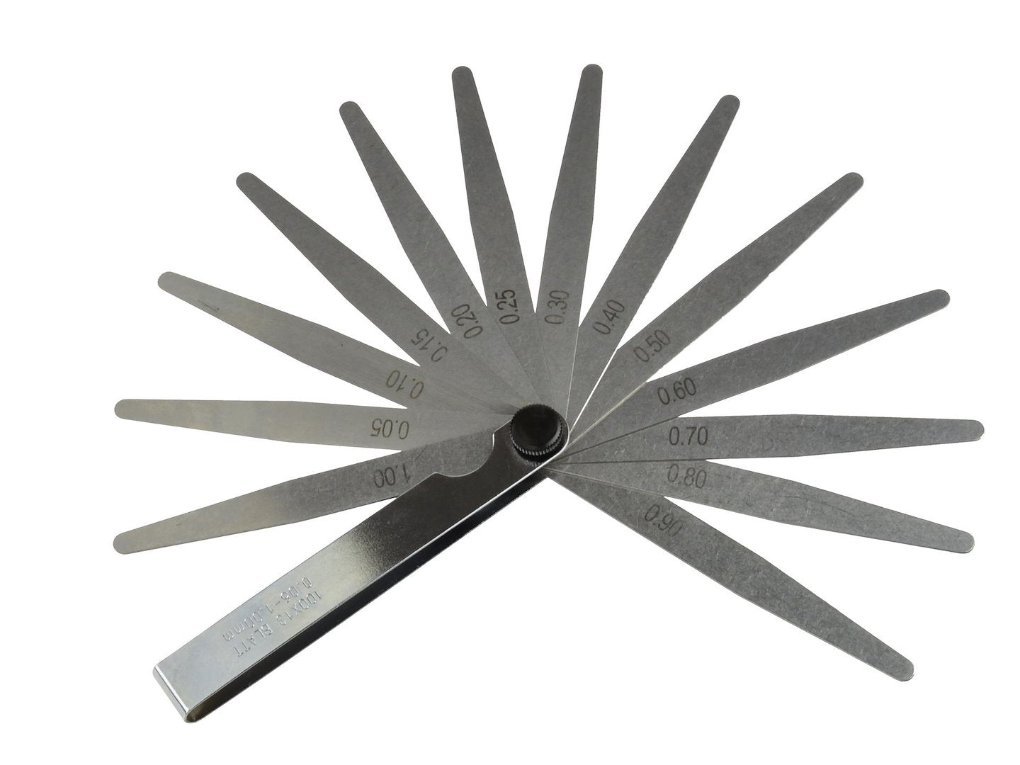 Feeler Gauge 0.05–1.00 mm, 13 Blades