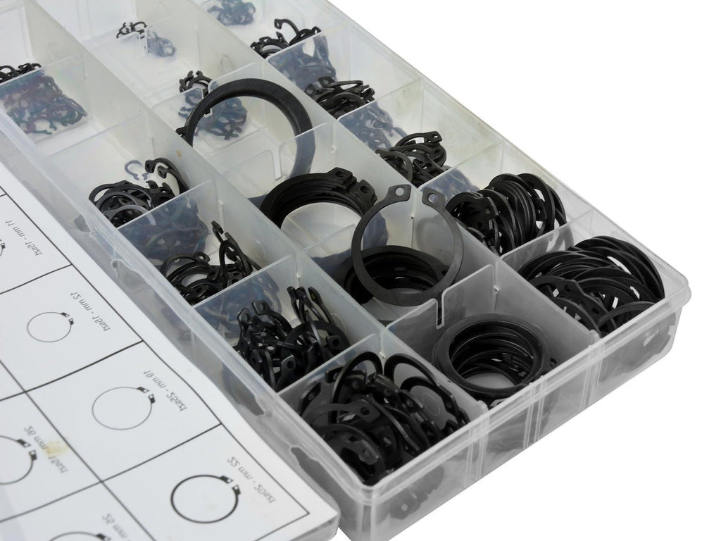 External Circlip Assortment, 300 pcs, 3–32 mm