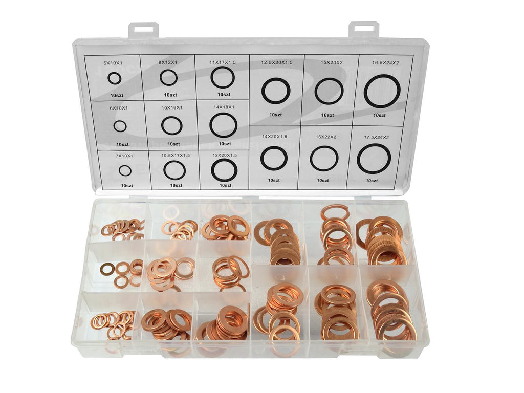 150-piece Metric Copper Washer Assortment