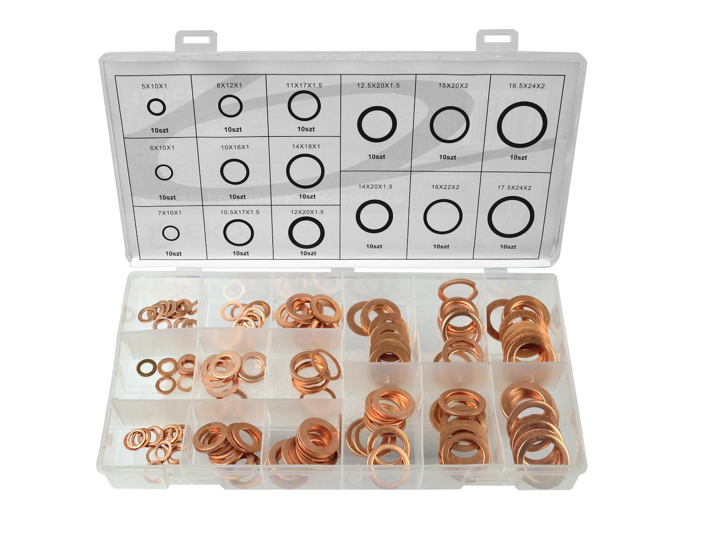 150-piece Metric Copper Washer Assortment