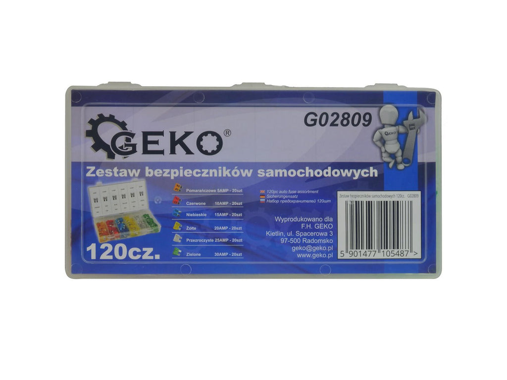 GEKO 120-Piece MINI Automotive Blade Fuse Assortment (5 A to 30 A)