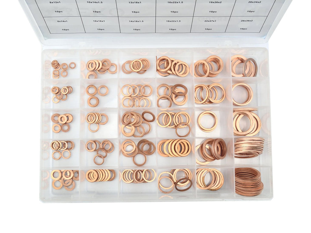 300-Piece Metric Copper Washer Assortment